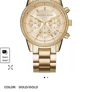 Gold Michael Kors watch for women.
